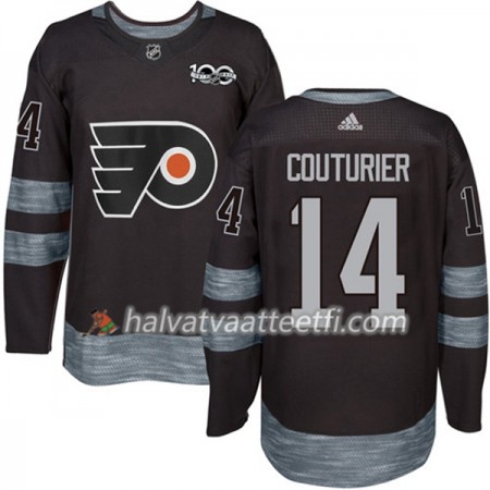 Miesten NHL Philadelphia Flyers Pelipaita Sean Couturier 14 1917-2017 100th Anniversary Adidas Musta Authentic